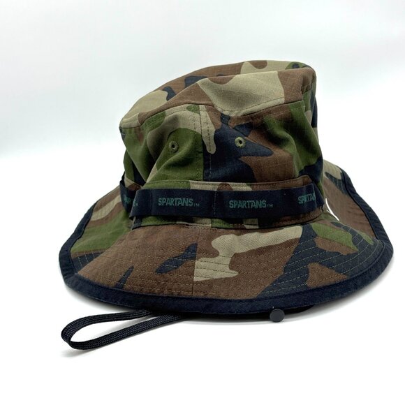 Michigan State University Nike Performance Bucket Hat Green Sz M Camo Excellent - Picture 5 of 9